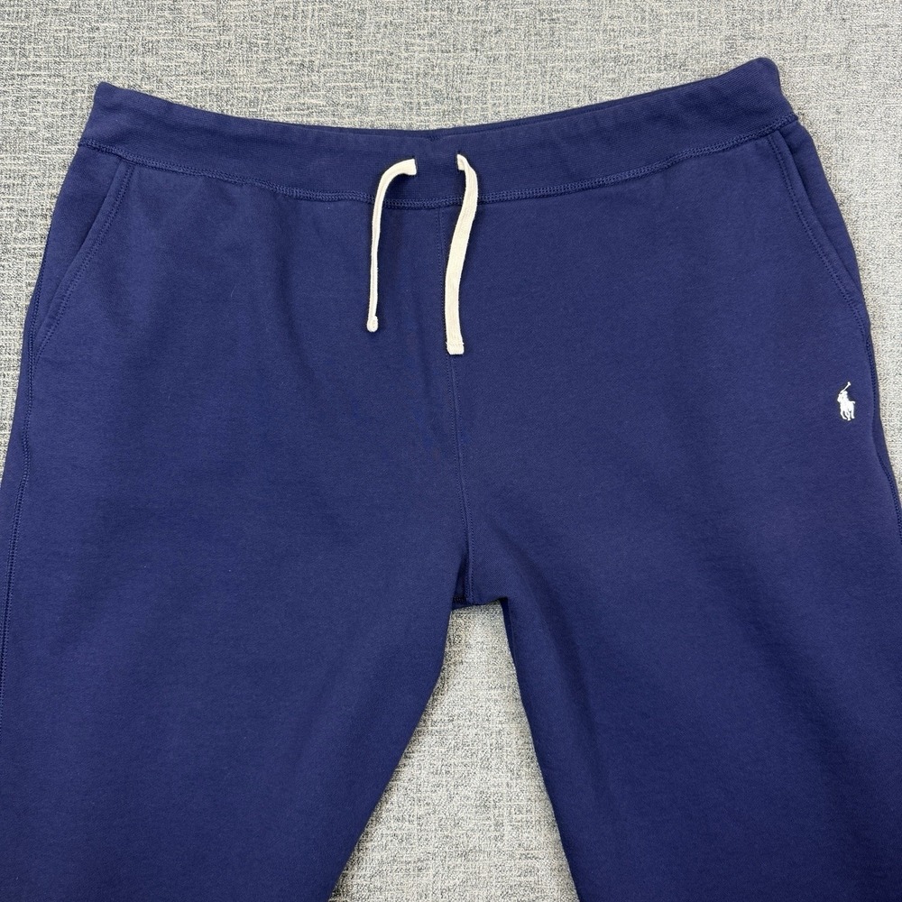Polo Ralph Lauren Sweatpants Men's 3XB‎ Big Navy Blue Fleece Ankle Adjust Pony - Picture 3 of 10